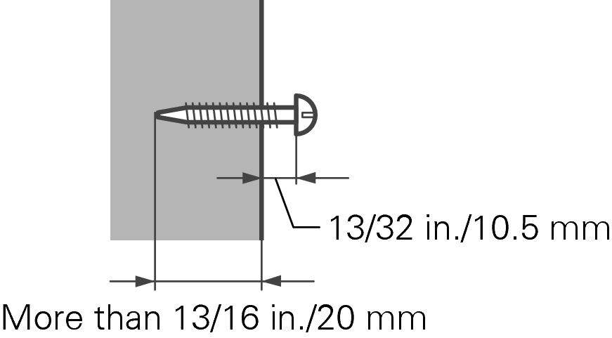 Screw in the wall NA